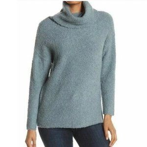 Catherine Malandrino Light Blue Cozy Cowl Turtleneck Sweater